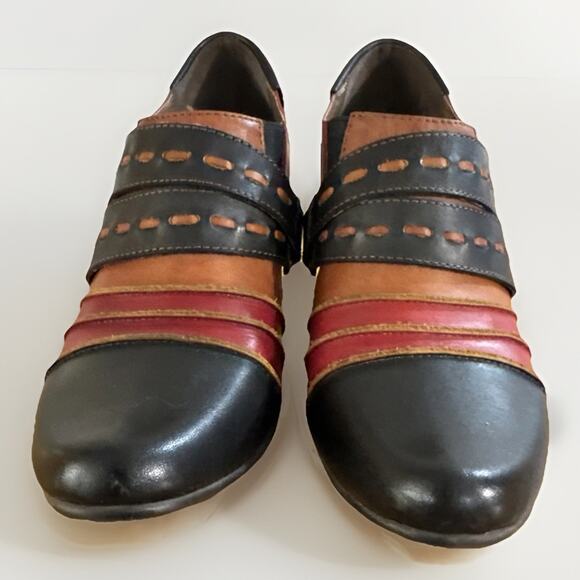 Spring Step Red And Black Bootie - Women's EU 36 US 5.5-6 - Leather Shoes - Picture 5 of 9